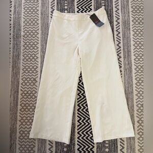 Vermogen White Wide Leg Cropped Pants Size 8 NWT | Modern Tailored Trouser